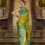 neon art silk woven saree with unstitched blouse piece