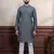 Grey blended cotton fabric wevon dobby men's kurta payjama