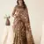 brown zari woven saree with unstitched blouse piece