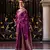 purple satin zari woven saree with unstitched blouse piece