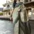 Women's mint poly silk saree with unstitched blouse piece