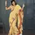 yellow linen woven saree with unstitched blouse piece