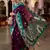 purple poly silk saree with unstitched blouse piece