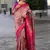 magenta poly silk saree with unstitched blouse piece
