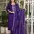 Purple embroidery work viscosee chanderi readymade salwar kameez