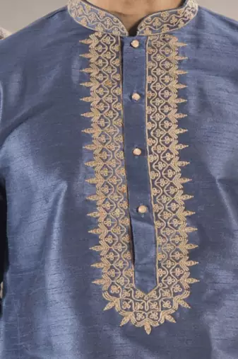 Grey kurta patiyala indian ethnic wear for men's