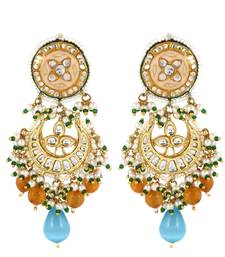 Meenakari Polki Handmade Jhumka Earrings Wedding Jewelry