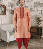 Art silk kurta patiyala indian ethnic wear for men's