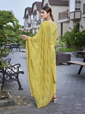 Mustard cotton blend fabric beautiful printed readymade kurta set 2