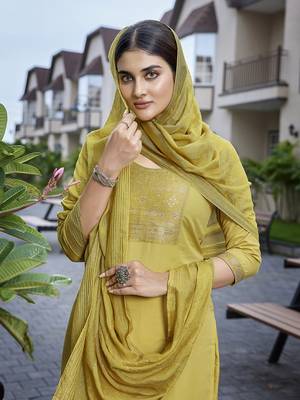 Mustard cotton blend fabric beautiful printed readymade kurta set 3