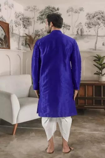 Art silk kurta patiyala indian ethnic wear for men's