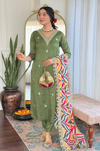 Pista viscose fabric designer looks graceful readymade suit for girls