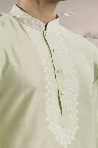 Green kurta patiyala indian ethnic wear for men's