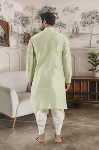 Green kurta patiyala indian ethnic wear for men's