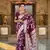 Wine Banarasi Art Silk Saree With Zari Weaving Design