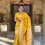 Yellow Banarasi Art Silk Saree With Zari Weaving Design