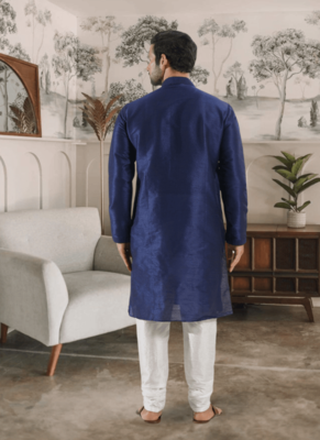 Blue kurta churidar indian ethnic wear for men's 4