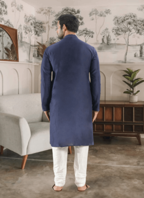 Blue kurta churidar indian ethnic wear for men's 4