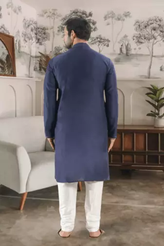 Blue kurta churidar indian ethnic wear for men's