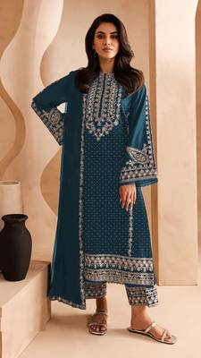 Rama georgette fabric embroidery work ceremonial salwar kameez 1