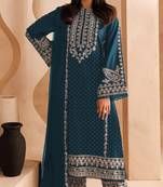 Rama georgette fabric embroidery work ceremonial salwar kameez