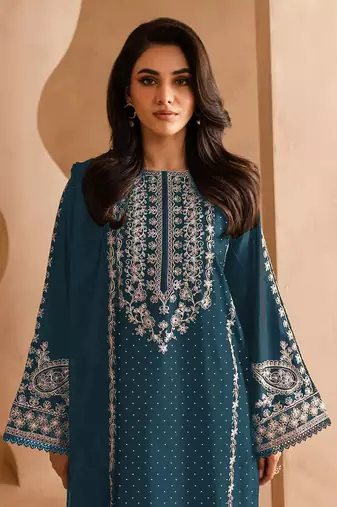 Rama georgette fabric embroidery work ceremonial salwar kameez