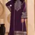 Purple georgette fabric embroidery work ceremonial salwar kameez