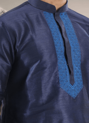 Blue kurta churidar indian ethnic wear for men's 3