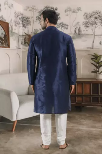 Blue kurta churidar indian ethnic wear for men's