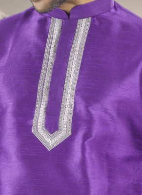Purple kurta churidar indian ethnic wear for men's 3