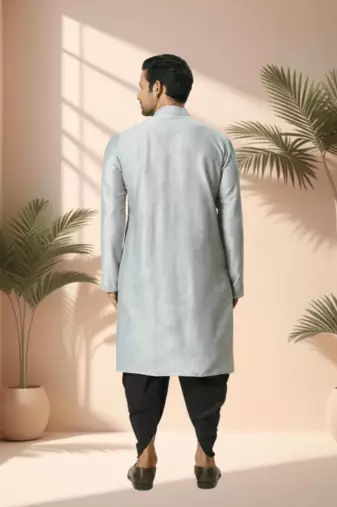 Ps grey kurta patiala for men"s