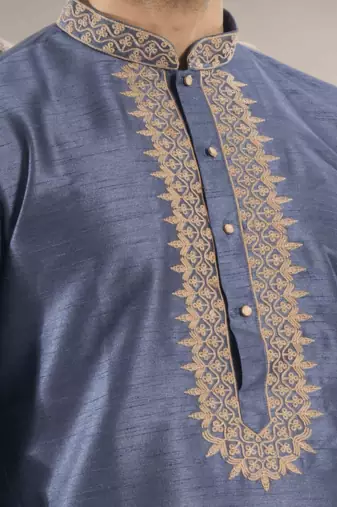 Grey kurta churidar indian ethnic wear for men's
