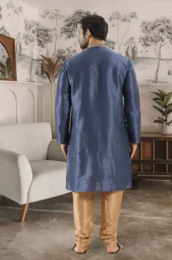 Grey kurta churidar indian ethnic wear for men's