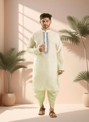 Ps fawn kurta patiala for men"s 1