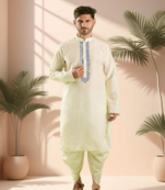 Ps fawn kurta patiala for men"s