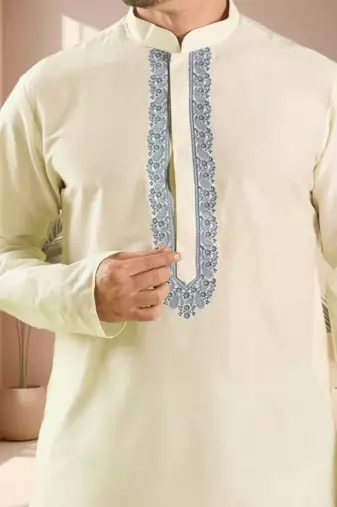 Ps fawn kurta patiala for men"s