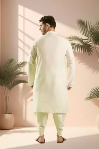 Ps fawn kurta patiala for men"s