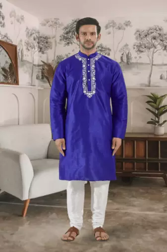 Purple kurta churidar indian ethnic wear for men's
