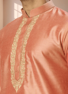 Ps orange kurta patiala for men"s 3