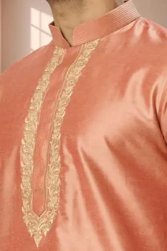 Ps orange kurta patiala for men"s