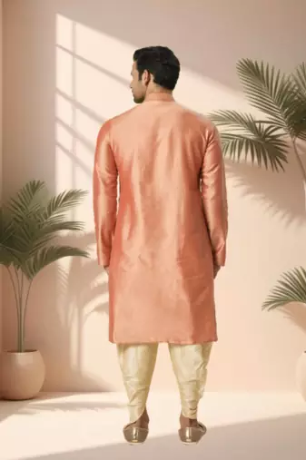 Ps orange kurta patiala for men"s