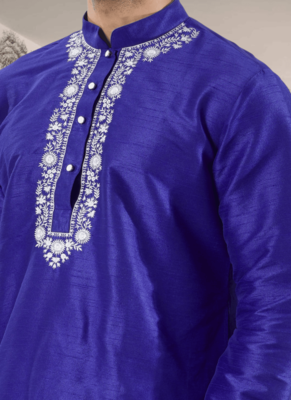 Purple kurta churidar indian ethnic wear for men's 3