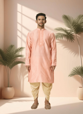 Ps pink kurta patiala for men"s 1