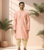 Ps pink kurta patiala for men"s