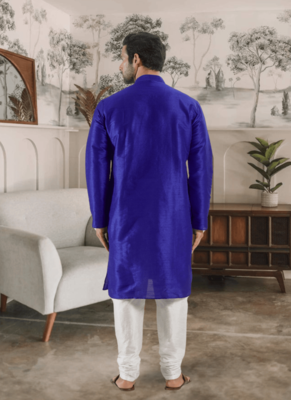 Purple kurta churidar indian ethnic wear for men's 4