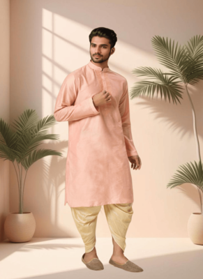 Ps pink kurta patiala for men"s 2
