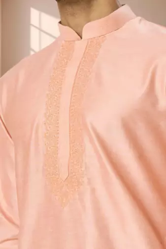 Ps pink kurta patiala for men"s