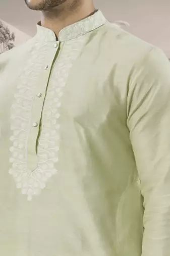 Green kurta churidar indian ethnic wear for men's