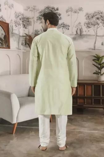 Green kurta churidar indian ethnic wear for men's