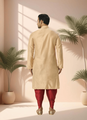 Ps fawn kurta patiala for men"s 4